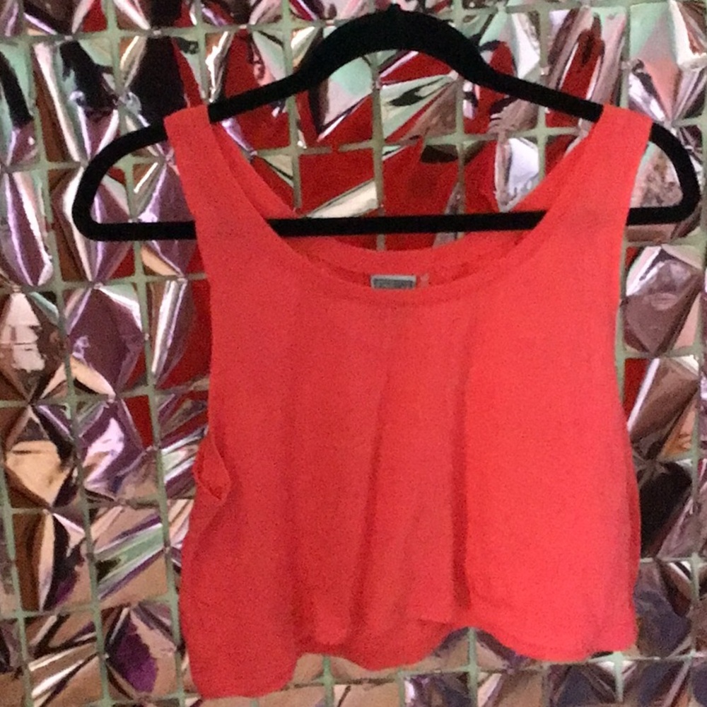 Coral Crop Top Tank Size Medium Exist Miami